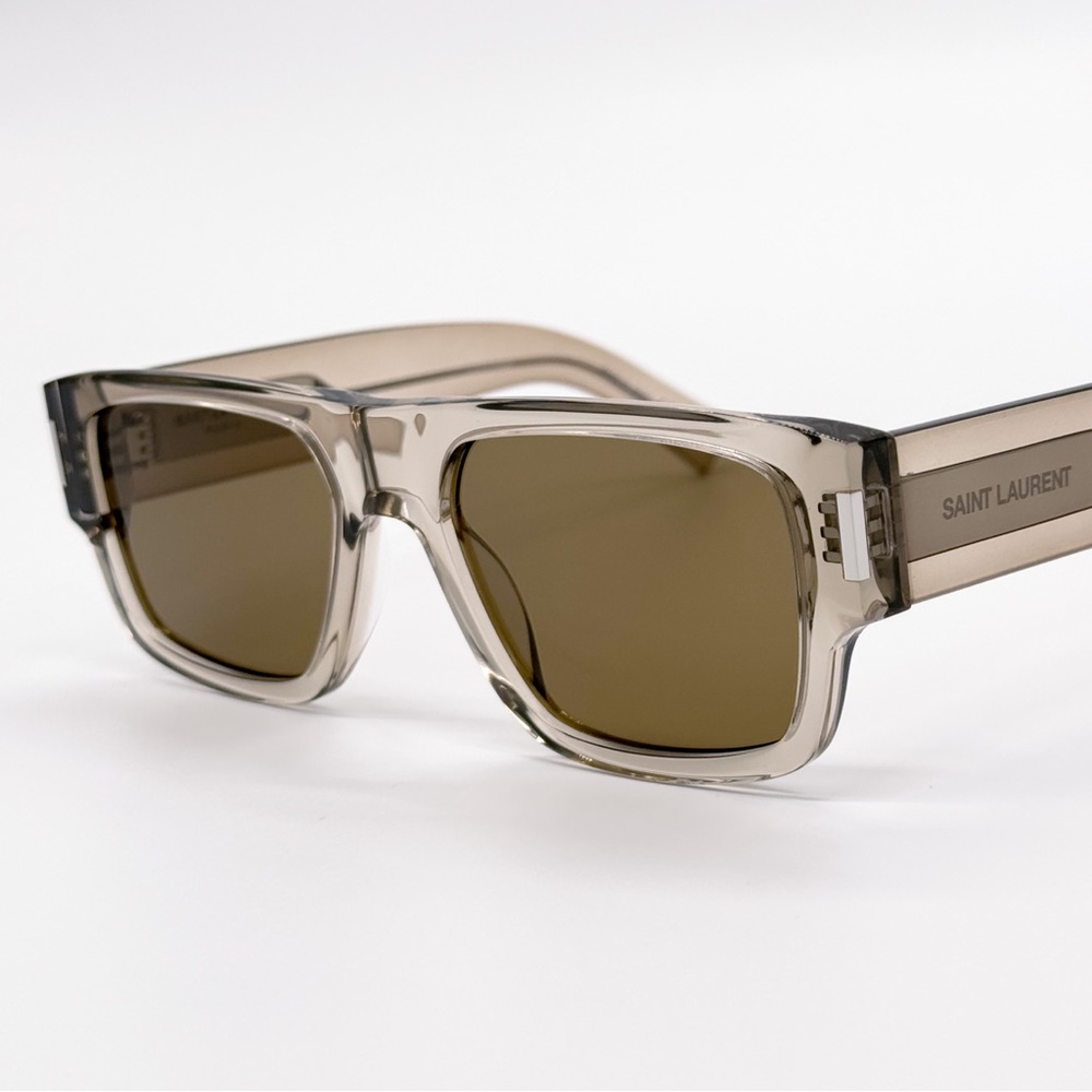 NEW SAINT LAURENT SL659 004 BEIGE BROWN UNISEX SUNGLASSES SAINT LAURENT SL 659 - Picture 5 of 10